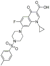 3-Quinolinecarboxylic acid, 1-cyclopropyl-6-fluoro-1,4-dihydro-7-[4-[(4-Methylphenyl)sulfonyl]-1-piperazinyl]-4-oxo- CAS#: 154269-07-5