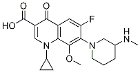 3-Quinolinecarboxylic acid, 1-cyclopropyl-6-fluoro-1,4-dihydro-8-Methoxy-7-[3-(MethylaMino)-1-piperidinyl]-4-oxo- CAS#: 165619-85-2