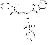 3-methyl-2-[3-(3-methyl-3H-benzoxazol-2-ylidene)prop-1-enyl]benzoxazolium p-toluenesulphonate CAS#: 41503-58-6