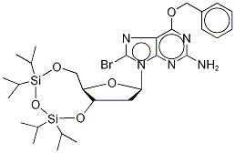 O6-Benzyl-8-bromo-N9-[3’,5’-O-(1,1,3,3-tetrakis(isopropyl)-1,3-disiloxanediyl)--D-2’-deoxyribofuranosyl]guanine CAS#: 328394-26-9