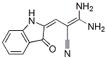 3,3-diamino-2-[(E)-(3-oxo-1H-indol-2-ylidene)methyl]prop-2-enenitrile CAS#: 171853-02-4