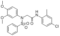 2-[N-(BENZENESULFONYL)-3,4-DIMETHOXYANILINO]-N-(4-CHLORO-2-METHYLPHENYL)ACETAMIDE CAS#: 335208-47-4