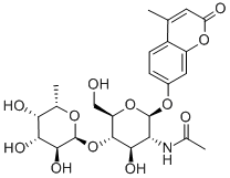4-Methylumbelliferyl 2-Acetamido-2-deoxy-4-O-(a-L-fucopyranosyl)-b-D-glucopyranoside CAS#: 383160-13-2