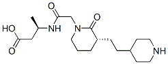 (3R)-3-[[2-[(3R)-2-oxo-3-[2-(4-piperidyl)ethyl]-1-piperidyl]acetyl]amino]butanoic acid CAS#: 146144-48-1