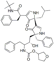 [(3S)-oxolan-3-yl] N-[(2S,3S)-4-[(2S)-2-benzyl-4-[(2S)-2-(2-methylprop yl)-3-oxo-4-[(1R)-2-phenyl-1-(tert-butylcarbamoyl)ethyl]-1H-pyrrol-2-y l]-3-oxo-1H-pyrrol-2-yl]-3-hydroxy-1-phenyl-butan-2-yl]carbamate CAS#: 173091-97-9