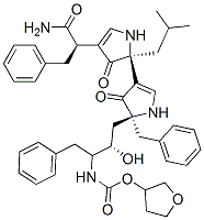 [(3S)-oxolan-3-yl] N-[(2S,3S)-4-[(2S)-2-benzyl-4-[(2S)-4-[(1R)-1-carba moyl-2-phenyl-ethyl]-2-(2-methylpropyl)-3-oxo-1H-pyrrol-2-yl]-3-oxo-1H -pyrrol-2-yl]-3-hydroxy-1-phenyl-butan-2-yl]carbamate CAS#: 173240-66-9