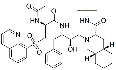 (3S,4aS,8aS)-2-[(2R,3S)-3-[[(2S)-2-acetamido-3-quinolin-8-ylsulfonyl-p ropanoyl]amino]-2-hydroxy-4-phenyl-butyl]-N-tert-butyl-3,4,4a,5,6,7,8, 8a-octahydro-1H-isoquinoline-3-carboxamide CAS#: 173918-19-9