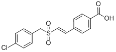 4-[(1E)-2-[[(4-CHLOROPHENYL)METHYL]SULFONYL]ETHENYL]-BENZOIC ACID CAS#: 334969-03-8