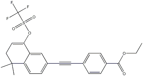 4-[2-[5,6-Dihydro-5,5-dimethyl-8-[[(trifluoromethyl)sulfonyl]oxy]-2-naphthalenyl]ethynyl]benzoic Acid Ethyl Ester CAS#: 171568-44-8
