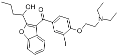 [4-[2-(Diethylamino)ethoxy]-3-iodophenyl][2-(1-hydroxybutyl)-3-benzofuranyl]-methanone CAS#: 318267-28-6