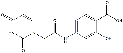 4-{[(2,4-dioxo-3,4-dihydropyriMidin-1(2h)-yl)acetyl]aMino}-2-hydroxybenzoic acid CAS#: 4116-42-1