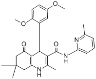 4-(2,5-dimethoxyphenyl)-2,7,7-trimethyl-N-(6-methyl-2-pyridinyl)-5-oxo-1,4,5,6,7,8-hexahydro-3-quinolinecarboxamide CAS#: 354793-92-3