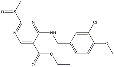4-(3-chloro-4-MethoxybenzylaMino)-5-ethoxycarbonyl-2-MethylsulfinylpyriMidine CAS#: 330785-82-5