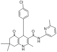 4-(4-chlorophenyl)-2,7,7-trimethyl-N-(6-methyl-2-pyridinyl)-5-oxo-1,4,5,6,7,8-hexahydro-3-quinolinecarboxamide CAS#: 354794-07-3