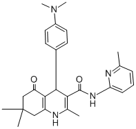 4-[4-(dimethylamino)phenyl]-2,7,7-trimethyl-N-(6-methyl-2-pyridinyl)-5-oxo-1,4,5,6,7,8-hexahydro-3-quinolinecarboxamide CAS#: 354118-83-5