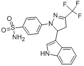 4-[4,5-DIHYDRO-5-(1H-INDOL-3-YL)-3-(TRIFLUOROMETHYL)-1H-PYRAZOL-1-YL]-BENZENESULFONAMIDE CAS#: 313236-73-6