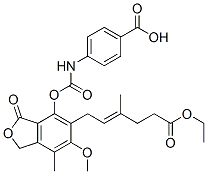 4-[[[[[5-(6-Ethoxy-3-methyl-6-oxo-2-hexenyl)-1,3-dihydro-6-methoxy-7-methyl-3-oxoisobenzofuran]-4-yl]oxy]carbonyl]amino]benzoic acid CAS#: 40449-96-5
