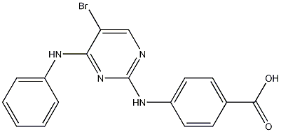 4-[[5-Bromo-4-(phenylamino)-2-pyrimidinyl]amino]benzoic acid CAS#: 358789-05-6