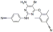 4-[6-amino-5-bromo-2-[(4-cyanophenyl)amino]pyrimidin-4-yl]oxy-3,5-dimethyl-benzonitrile CAS#: 394729-17-0