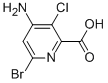 4-AMINO-6-BROMO-3-CHLOROPYRIDINE-2-CARBOXYLIC ACID CAS#: 350601-51-3
