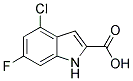 4-CHLORO-6-FLUORO-1H-INDOLE-2-CARBOXYLIC ACID CAS#: 383133-62-8