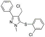 4-(CHLOROMETHYL)-5-[(2-CHLOROPHENYL)SULFANYL]-1-METHYL-3-PHENYL-1H-PYRAZOLE CAS#: 318289-54-2