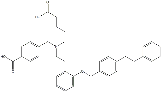 4-[N-(4-Carboxybutyl)-N-[2-[2-[4-(2-phenylethyl)benzyloxy]phenyl]ethyl]aMinoMethyl]benzoic acid CAS#: 329773-35-5
