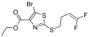 4-Thiazolecarboxylicacid,5-bromo-2-[(4,4-difluoro-3-butenyl)thio]-,ethylester(9CI) CAS#: 172933-16-3