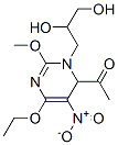 4-acetylmethyl-3,4-dihydro-3-(2,3-dihydroxypropyl)-2,6-dimethoxy-5-nitropyrimidine CAS#: 156360-67-7