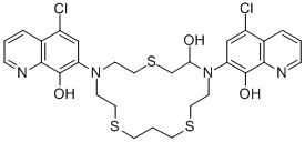 4,10-BIS(5-CHLORO-8-HYDROXY-7-QUINOLINYL)-1,7,13-TRITHIA-4,10-DIAZACYCLOHEXADECAN-9-OL CAS#: 343372-32-7