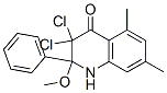 4(1H)-Quinolinone, 3,3-dichloro-2,3-dihydro-2-methoxy-5,7-dimethyl-2-phenyl- CAS#: 147779-32-6