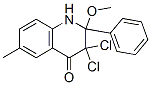 4(1H)-Quinolinone, 3,3-dichloro-2,3-dihydro-2-methoxy-6-methyl-2-phenyl- CAS#: 147779-28-0