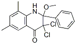 4(1H)-Quinolinone, 3,3-dichloro-2,3-dihydro-2-methoxy-6,8-dimethyl-2-phenyl- CAS#: 147779-31-5