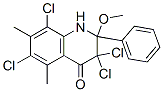 4(1H)-Quinolinone, 3,3,6,8-tetrachloro-2,3-dihydro-2-methoxy-5,7-dimethyl-2-phenyl- CAS#: 147779-33-7