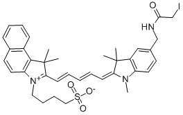 4,5-BENZO-5'-(IODOACETAMINOMETHYL)-1',3,3,3',3'-PENTAMETHYL-1-(4-SULFOBUTYL) INDODICARBOCYANINE CAS#: 149021-66-9