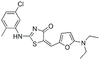 4(5H)-Thiazolone,  2-[(5-chloro-2-methylphenyl)amino]-5-[[5-(diethylamino)-2-furanyl]methylene]- CAS#: 366472-35-7