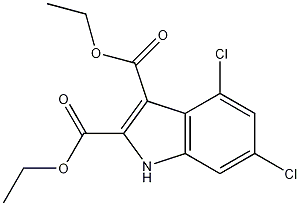 4,6-Dichloro-1H-indole-2,3-dicarboxylic acid diethyl ester CAS#: 146012-24-0