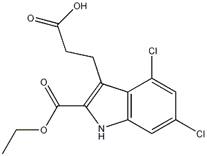 4,6-Dichloro-2-(ethoxycarbonyl)-1H-indole-3-propanoic acid CAS#: 144989-41-3