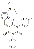 4,6(1H,5H)-Pyrimidinedione,  5-[[5-(diethylamino)-2-furanyl]methylene]-1-(3,4-dimethylphenyl)dihydro-3-phenyl-2-thioxo- CAS#: 366822-71-1
