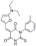 4,6(1H,5H)-Pyrimidinedione,  5-[[5-(diethylamino)-2-furanyl]methylene]dihydro-1-(3-methylphenyl)-2-thioxo- CAS#: 366472-30-2