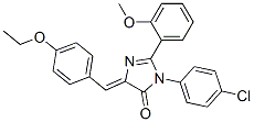 4H-Imidazol-4-one,  3-(4-chlorophenyl)-5-[(4-ethoxyphenyl)methylene]-3,5-dihydro-2-(2-methoxyphenyl)- CAS#: 369623-50-7