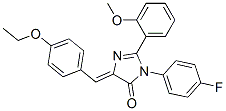 4H-Imidazol-4-one,  5-[(4-ethoxyphenyl)methylene]-3-(4-fluorophenyl)-3,5-dihydro-2-(2-methoxyphenyl)- CAS#: 370089-20-6