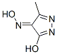 4H-Pyrazol-4-one,3-hydroxy-5-methyl-,oxime(9CI) CAS#: 147738-85-0