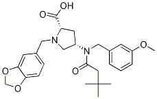 (4S)-1-(1,3-Benzodioxol-5-ylMethyl)-4-[(3,3-diMethyl-1-oxobutyl)[(3-Methoxyphenyl)Methyl]aMino]-L-proline CAS#: 334999-53-0