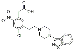 5-[2-[4-(1,2-Benzisothiazol-3-yl)-1-piperazinyl]ethyl]-4-chloro-2-nitro-benzeneacetic Acid CAS#: 160384-40-7