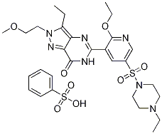 5-[2-Ethoxy-5-[(4-ethyl-1-piperazinyl)sulfonyl]-3-pyridinyl]-3-ethyl-2,6-dihydro-2-(2-methoxyethyl)-7H-pyrazolo[4,3-d]pyrimidin-7-onebenzenesulfonate CAS#: 334827-98-4