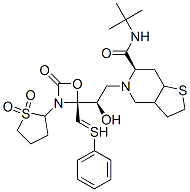 5-[3(R)-[[(1,1-Dioxotetrahydrothienyl-3(S)-oxy)carbonyl]amino]-4-(phen ylthio)-2(R)-hydroxybutyl]-N-(1,1-dimethylethyl)octahydrothieno[3,2-c] pyridine-6(R)-carboxamide CAS#: 169273-51-2