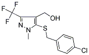 [5-[(4-CHLOROBENZYL)SULFANYL]-1-METHYL-3-(TRIFLUOROMETHYL)-1H-PYRAZOL-4-YL]METHANOL CAS#: 318469-47-5