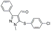 5-[(4-CHLOROPHENYL)SULFANYL]-1-METHYL-3-PHENYL-1H-PYRAZOLE-4-CARBALDEHYDE CAS#: 318247-49-3