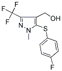 [5-[(4-FLUOROPHENYL)SULFANYL]-1-METHYL-3-(TRIFLUOROMETHYL)-1H-PYRAZOL-4-YL]METHANOL CAS#: 318239-65-5